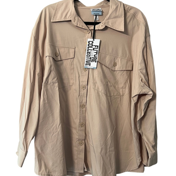 Future Collective with Reese Blutstein Women's Button-Down Shirt - XXL - NWT - Picture 1 of 11